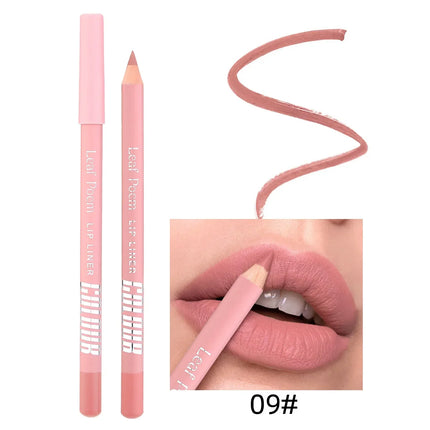 Nude Brown Lip Liner Pencil Lipstick Matte Smooth Waterproof Lipliner Long Lasting Non-stick Cup Lipstick Pen Beauty Makeup