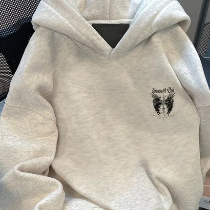 2025 New American High Street Hiphop Adult Men's Autumn Winter Fleece Warm Outdoor Loose Soft Comfortable Hooded Sweatshirt