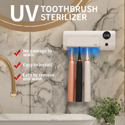 Multifunctional UV rechargable Toothbrush sterilizer holder portable for electric toothbrushes disinfection drying