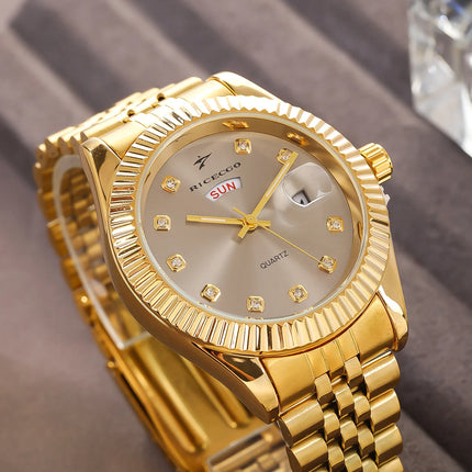 Men's Sport Wristwatches Casual Simple Fashion Calendar Week Quartz Watch Male Watches Reloj for Christmas New Year Gifts