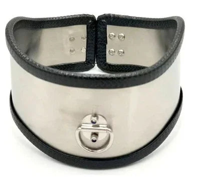Stainless Steel BDSM Collar Erotic Neck Harness for Fantasy Game Fetish Toy Sex Product Adult Role Play Intimate Accessory