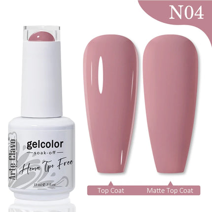 Arte Clavo Red Brown Gel Nail Polish 15ml Autumn Series Base Top Coat Soak Off UV Gel Semi Permanent Varnishes Design Nail Art