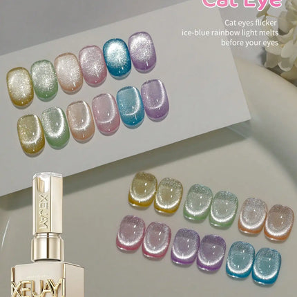 XEIJAYI 6Pcs 15ml cat eye Nail Gel polish set Semi Permanent Nail Art Soaking UV LED Nail Salon DIY Nail Salon Gel