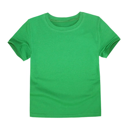 2-16 Years Boys T-shirts Cotton Short Sleeve Girls Clothes Summer Solid T-shirt Teenage Children Tees Kids Korean Top Baby Cloth