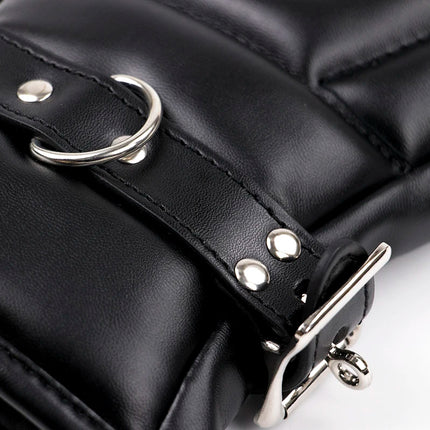Adult Games Puppy Sex Handcuffs Mittens Leather Gloves Dog Paw Padded Fist Mitts Palm Padded BDSM Bondage Sex Toys For Couples