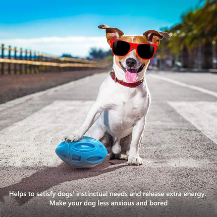 Squeaky Dog Toys for Aggressive Chewers: Rubber Puppy Chew Ball with Squeaker, Almost Indestructible and Durable Pet Toy
