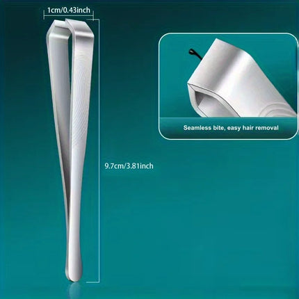 Stainless Steel Thickened and Widened Precision Eyebrow Tweezers High-Precision Hair Removal Tweezers for Men Beard Tweezers
