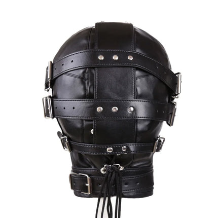 YSJBM Exotic Headgear with Fetish Fully Enclosed Restraint Lockable Zipper Mask Hood for Couple BDSM Bondage Flirting Sex Toys