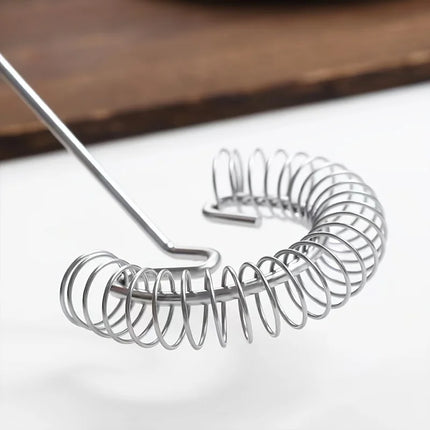 Stainless Steel Spring Egg Beater Sauce Blender Mini Whisk Milk Frother Foamer Creative Cooking Tools Cooking Accessories
