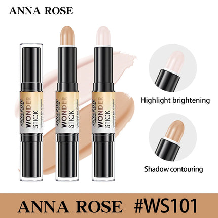 Double-headed shaving stick, high-gloss, waterproof, sweat-proof, high nose bridge, face-lifting, nose shaving pen, novice