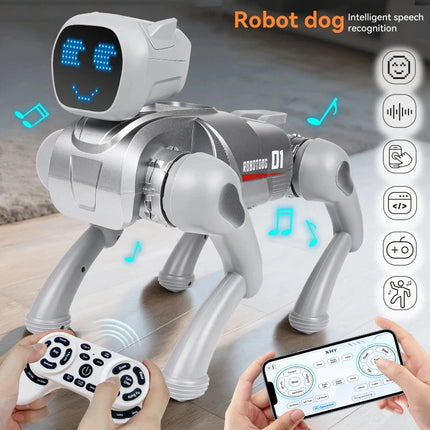 New AI Program model robot dog intelligent remote control children remote control toy stunt mechanical pet dog children gift