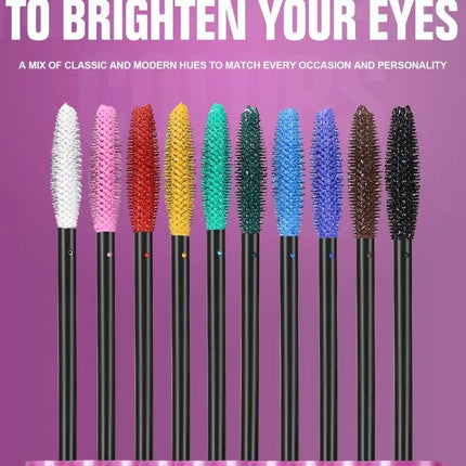 Colorful Silk Mascara Waterproof Lasting Mascara Yellow Black Cream Thickening Lengthening Curling Smudge-Proof Makeup Cosmetic