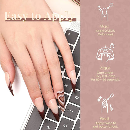 6Pcs 10ml Gel Nail Polish Set Milk Tea Color Gel Varnish Nail Kit, Soak Off UV/LED Gel Polish For Home Salon Nail Art DIY