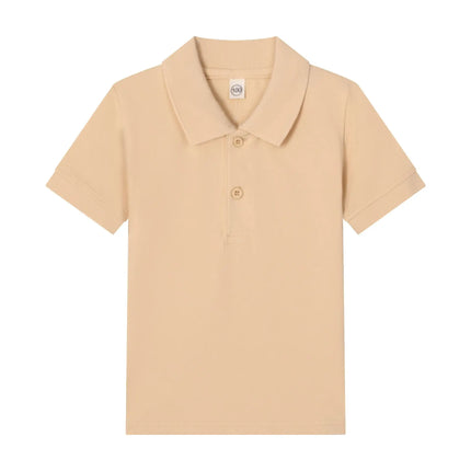 Hot Selling Boys Polo Shirt Children 15 Colors Custom Logo Short-Sleeve High-end eco-friendly cotton Clothes Teens Kids Tshirts