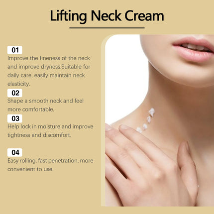 HOYGI Ah-8 Neck Cream Hexapeptide Firming Skin Tightening Sagging Reduce Fine Lines Smoothing Hyaluronic Acid Massage Lotion