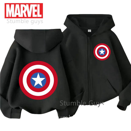 Kids Spring Autumn Hulk Spiderman Zipper Hoodies Marvel Avengers Clothes Boys Girls Warm Super Hero Tracksuit