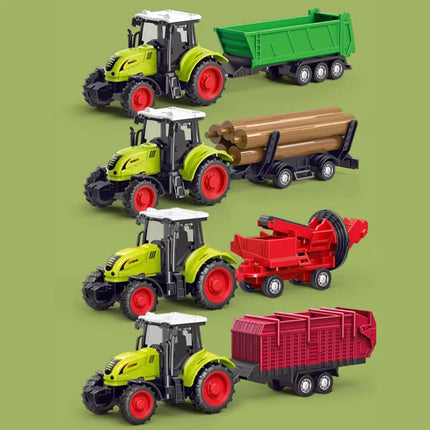 1pcs Diecast Farm Vehicles Mini Car Model Engineering Car Model Tractor Engineering Car Tractor Toys Model for Kids Xmas Gift