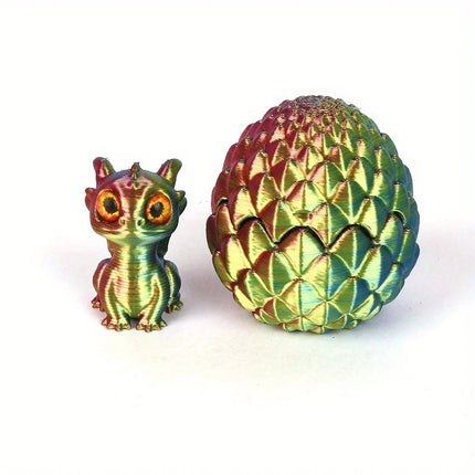 3D Printed Multi-Color Dinosaur Egg Set with Flip Lid - Unique Creative Desktop Decoration Gift Idea