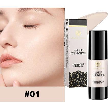 White Liquid Foundation Cosplay Face Makeup Base Long-lasting Waterproof High Coverage Concealer Foundation Makeup for Women