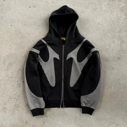 Vintage MMA Elite Men's New Zipper HoodieY2K Best Selling Harajuku Hip Hop Skull Letter Graphics Extra Large Couple Street Wear