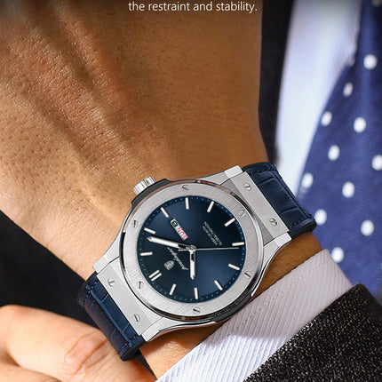POEDAGAR Luxury Business Watch For Men Waterproof Luminous Date Week Man Wristwatch Silicone Strap Fashion Quartz Men's Watches
