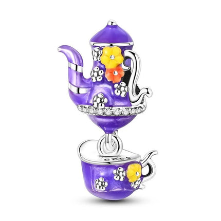 Classic 925 Sterling Coffee Cup Charms Tea Cup Beads Fit Original Bracelet Necklace Pendant Women Bracelet DIY Fine Jewelry Gift