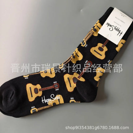 High Quality Fashionable Men's Mid-Calf Cotton Socks HappySocks New Arrival Suitable for All Seasons Swedish Design