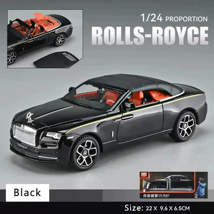 1:24 Simulated Rolls-Royce Shadow Alloy Car Model Sound And Light Pull-Back Toy Car Sports Car Boys Collection Ornaments Gift