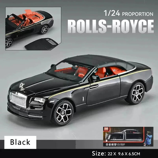 1:24 Simulated Rolls-Royce Shadow Alloy Car Model Sound And Light Pull-Back Toy Car Sports Car Boys Collection Ornaments Gift