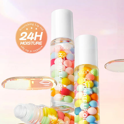 1/2/3pcs SADOER Macaron Moisturizing Lip Oil Plump Lips Cream Hydrating Lip Balm Lip Plumper for Beauty Lips Skin Care