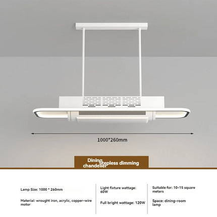 LED bladeless fan light, living room light, modern minimalist smart remote control, master bedroom study ceiling light