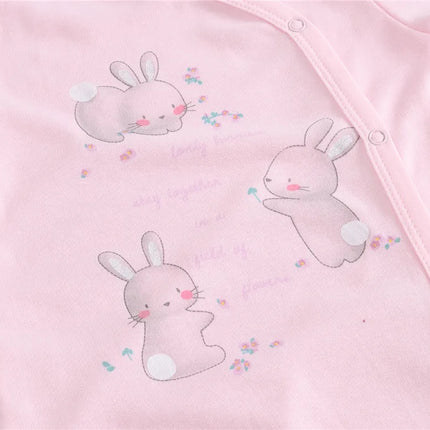 Kavkas Long Sleeve Baby Girls Rompers Cute Rabbit Design Cotton Autumn Clothes 0-12 Months Infant Jumpsuit