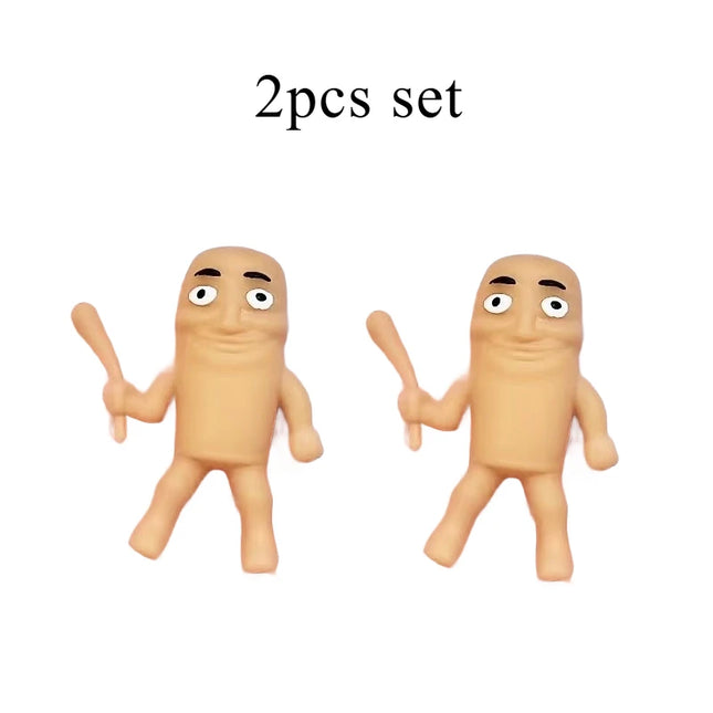 Kawaii Tung Tungtung Sahar Squeeze Toys Collectible Viral Brainrot Fidget Toy Wooden Stick Man Anti-Stress Reliever Toys Figet