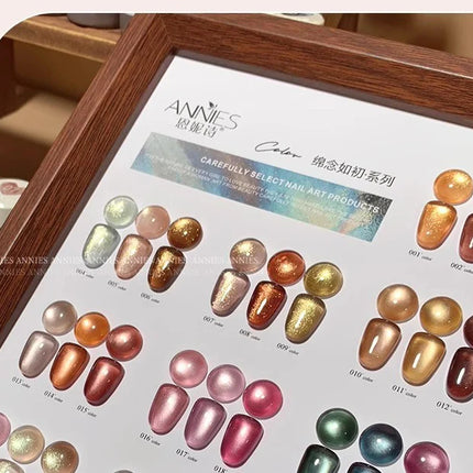 2025 NEW Glass Beaded Cat Eyes Nail Polish Golden Green Light UV/LED Nail Gel Semi Permanent Magnetic Gel Varnish DIY Nail Salon