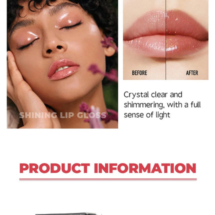 1Pc Lip Gloss Pearlescent particles shimmer Suitable for party, stage, Valentine's Day gift, daily wear