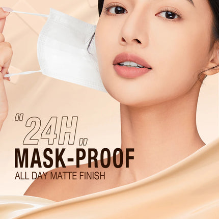Liquid Foundation Cream 30ml Full Coverage Makeup Base SPF30 Waterproof Long Lasting Concealer Smooth Matte Finish