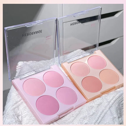 4 Colors Blush Powder Face Makeup Set Mixed Sweet Warm Colors Matte Cheek Powder Facial Beauty Cosmetic Makeup Blush