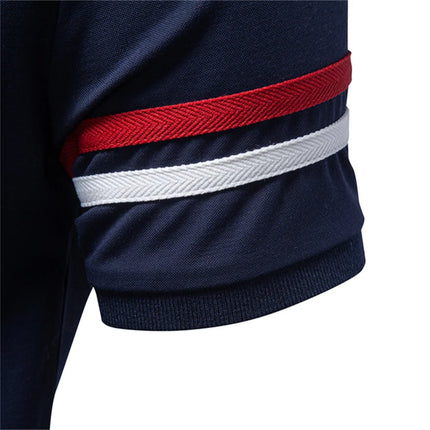 AIOPESON Men's Lightweight Breathable Polo Shirt Half Zipper Collar Solid Color Casual Summer Fashion Top