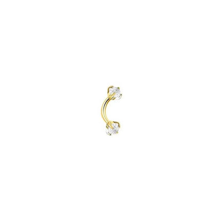 1-9PCS Golden Eyebrow Stud Rings Piercing Jewelry Rook Surgical Steel Silvery CZ Tiny Labret Lip Navel Belly Helix Tragus 16G