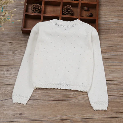 0-11yrs Red Kids Cardigan Sweater Girl Outerwear Long Sleeve Cotton Girls Jacket 1 2 4 6 8 10 11 Years Old Kids Clothes 175024