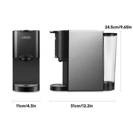 HiBREW Coffee Machine 5in1 Multiple Capsule Espresso Dolce Milk&Nespresso&ESE Pod&Powder Coffee Maker Stainless Metal H3A