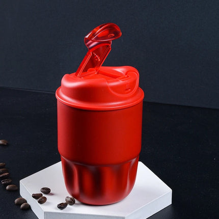 260ml Petal Coffee Tumbler, 316 Stainless Steel Vacuum Cup, Antibacterial & Wide Mouth, Double-Wall Thermos for Hot/Iced Drinks