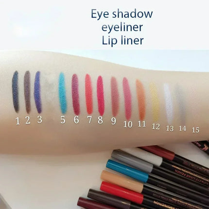 Matte Blue Eyeliner Pencil Waterproof Lasting Colourful Pigment Black White Yellow Eye Liner Pen Not Bloom Eyes Makeup Cosmetics