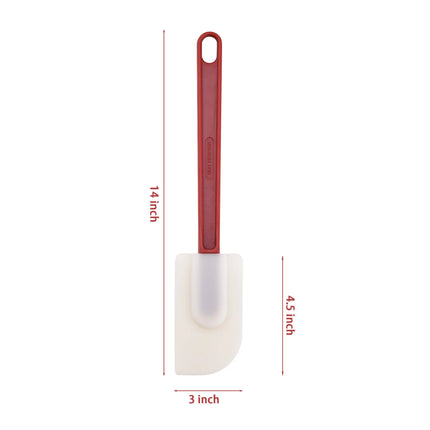 LMETJMA Heat Resistant Rubber Spatula Nonstick Silicone Spatula Scrapers Commercial High Temp Kitchen Baking Spatula JT491