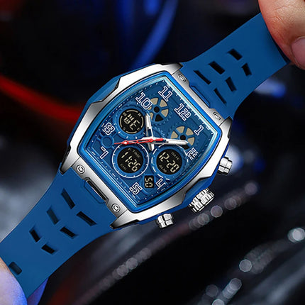 Men Dual Display Watches For Male Clock 2025 Top Brand Luxury Military Silicone Band Men Wrist Watches Sports Digital Wristwatch