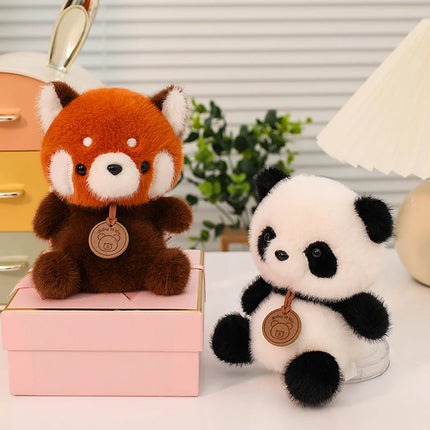 15CM Kawaii Cartoon Forest Animal Penguin Raccoon Stuffed Animal Plush Doll Children's Rabbit Panda Pig Handmade Toy Gift