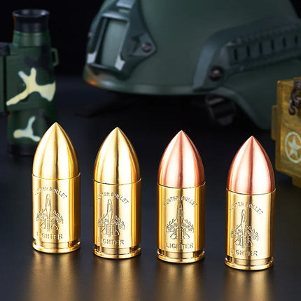 Metal Creative Bullet Sculpture Windproof Double Jet Flame Gas Torch Lighter Decoration Collection Cigar Lighters Gifts For Men