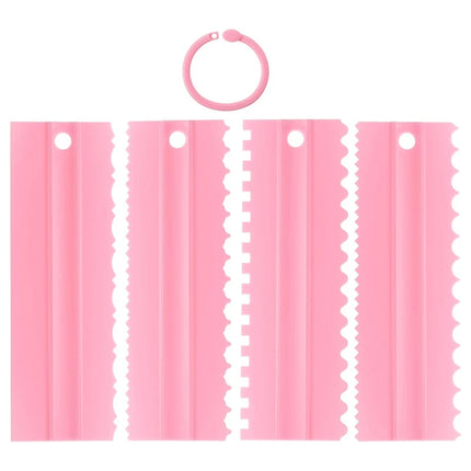 BCMJHWT Cream Scraper Irregular Teeth Edge Spatulas Cake Baking Scraper Fondant Cake Slicer Pastry Cutters Tools DIY Decorating