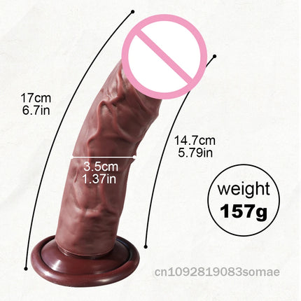 Realistic Dildo for Women Silicone Beginner G-spot Anal Stimulation Dildo with Strong Suction Cup for Adult Sex Toy Masturbator