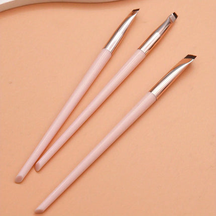 3pcs Makeup Brush Set,Blade eyeliner brush fine oblique head eyebrow brush outline eyeliner ultra-thin eye shadow brush makeup b